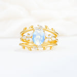 SR17104 Moonstone Ring - Yellow-Gold