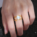 SR17104 Moonstone Ring - Rose-Gold