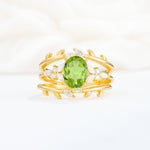 SR17104 Peridot Ring - Yellow-Gold