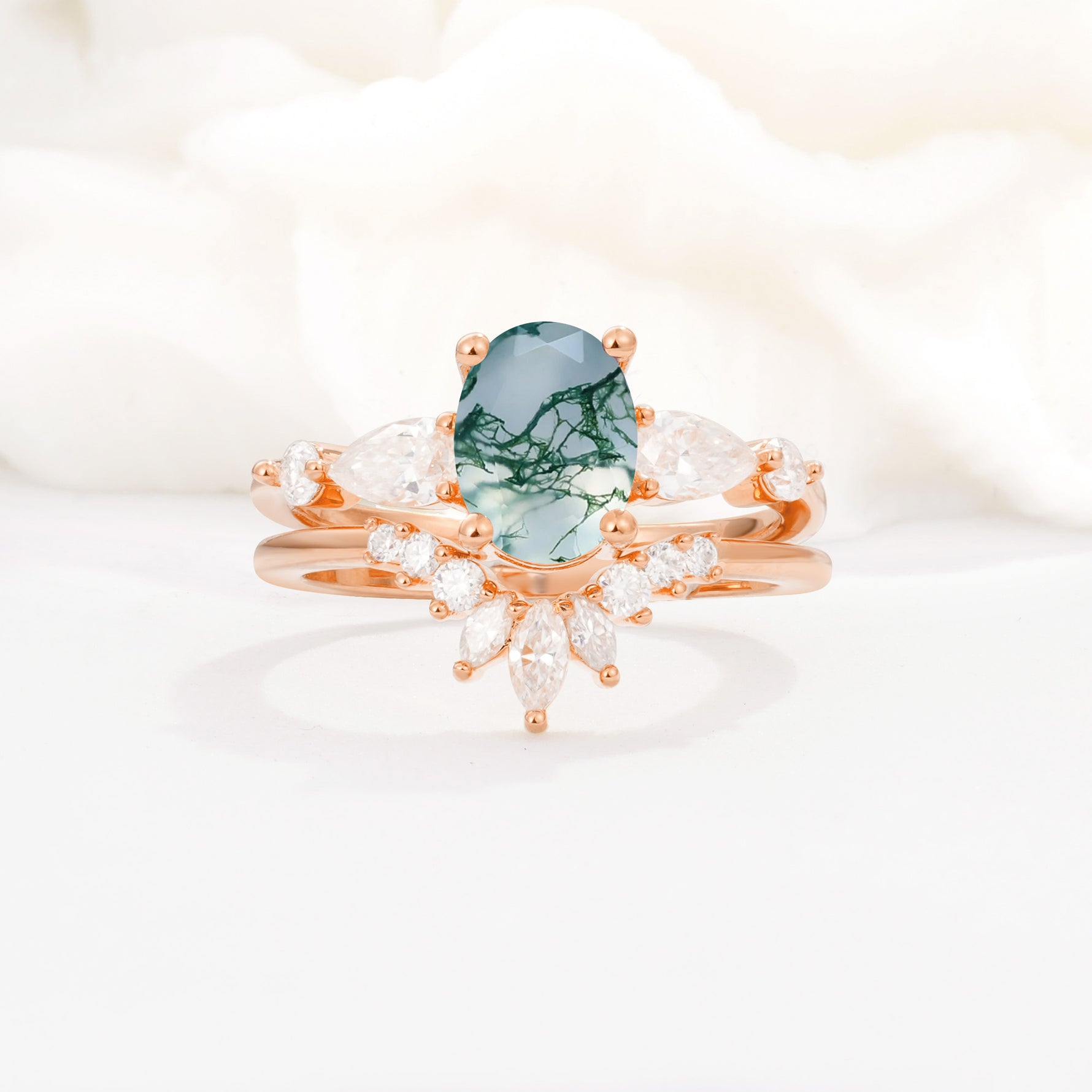 SR17105 Moss Agate Ring - Additional view