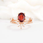 SR17105 Garnet Ring - Additional view