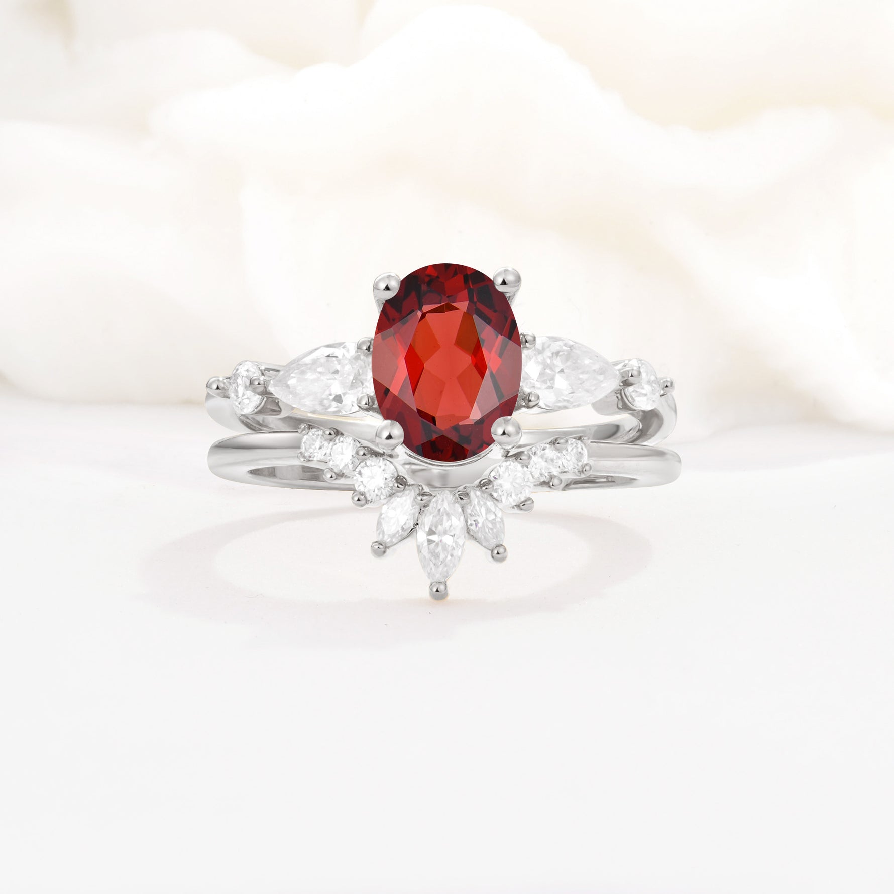 SR17105 Garnet Ring - Additional view