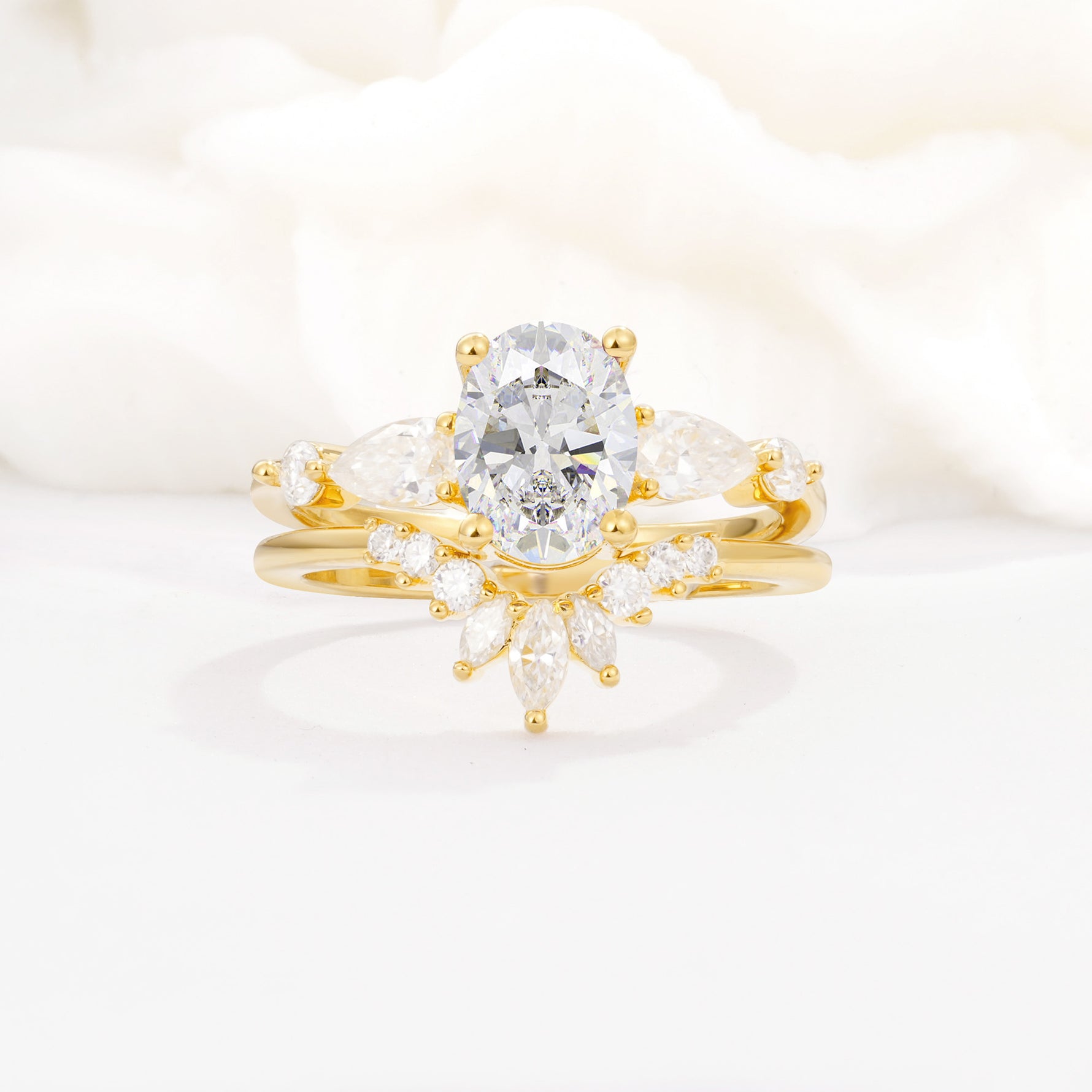 SR17105 Moissanite Ring - Yellow-Gold