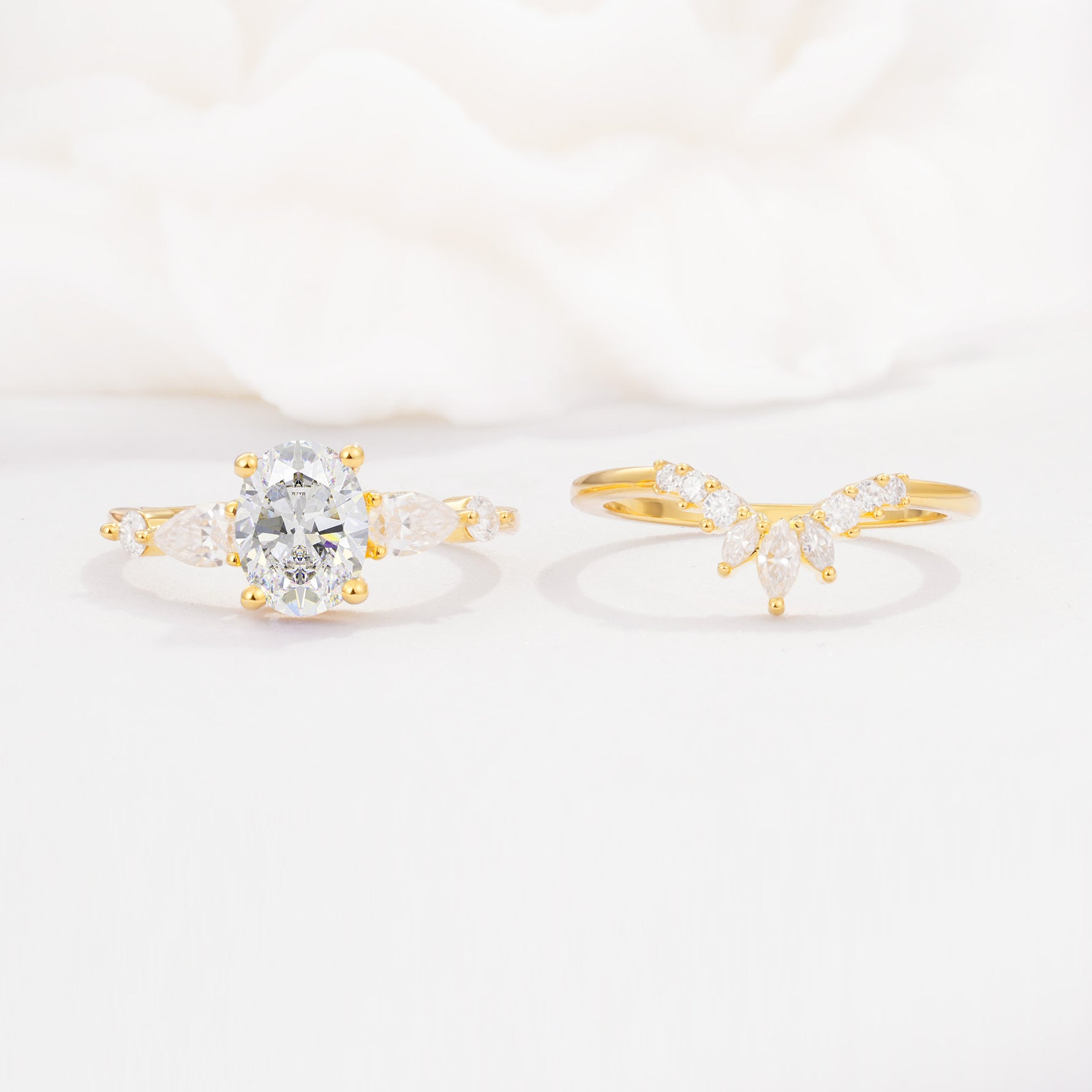 SR17105 Moissanite Ring - White-Gold