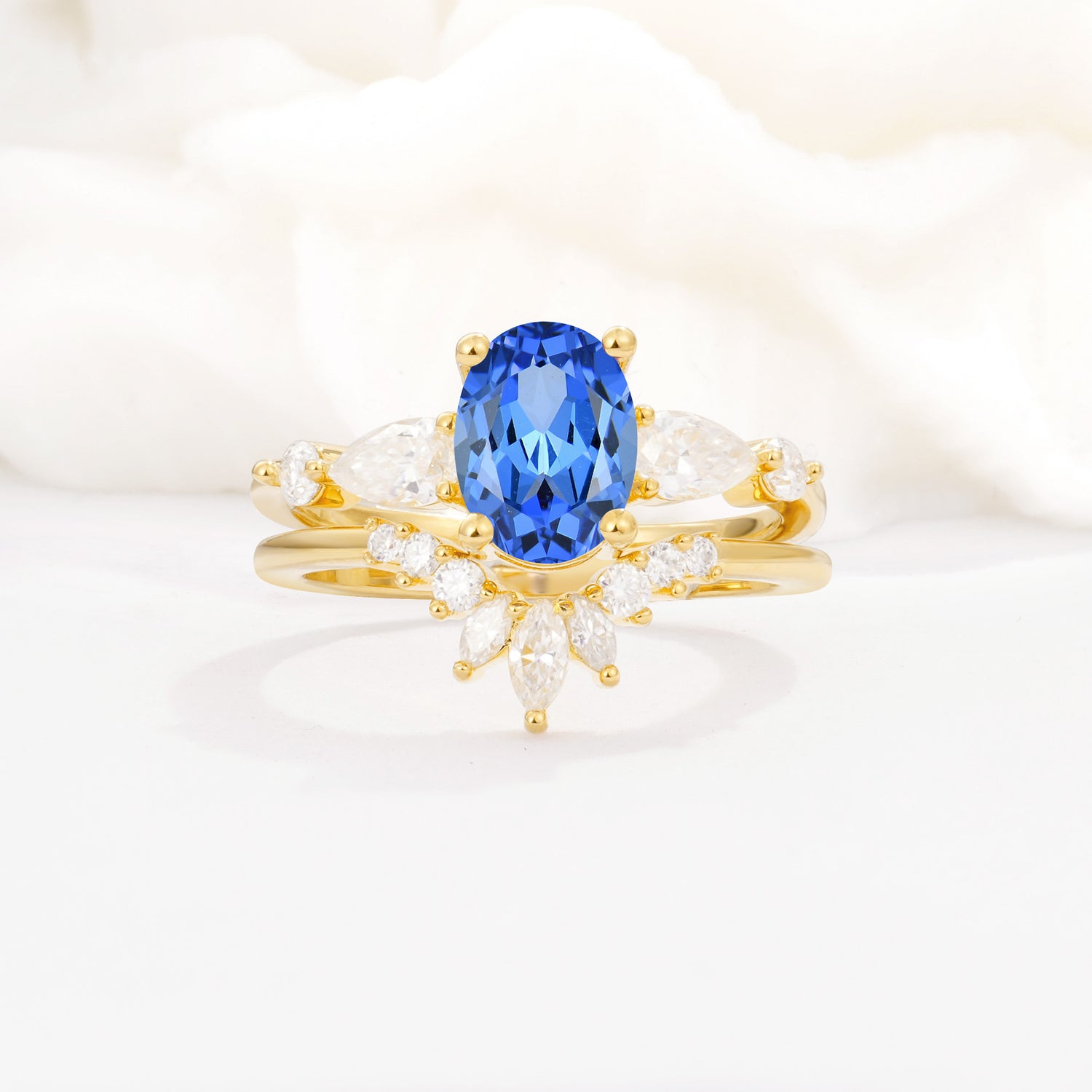 SR17105 Sapphire Ring - Yellow-Gold