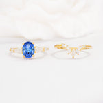 SR17105 Sapphire Ring - White-Gold
