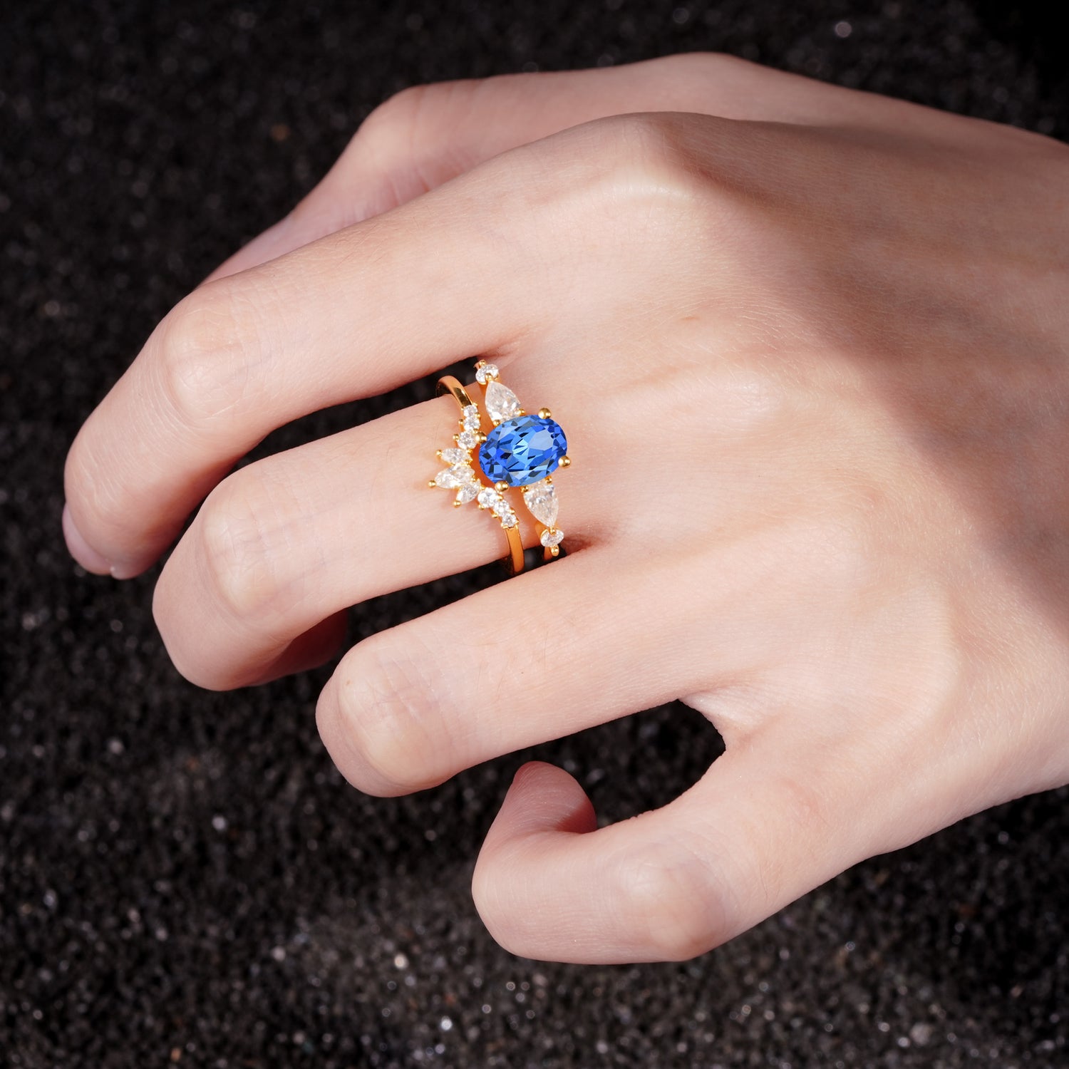 SR17105 Sapphire Ring - Additional view