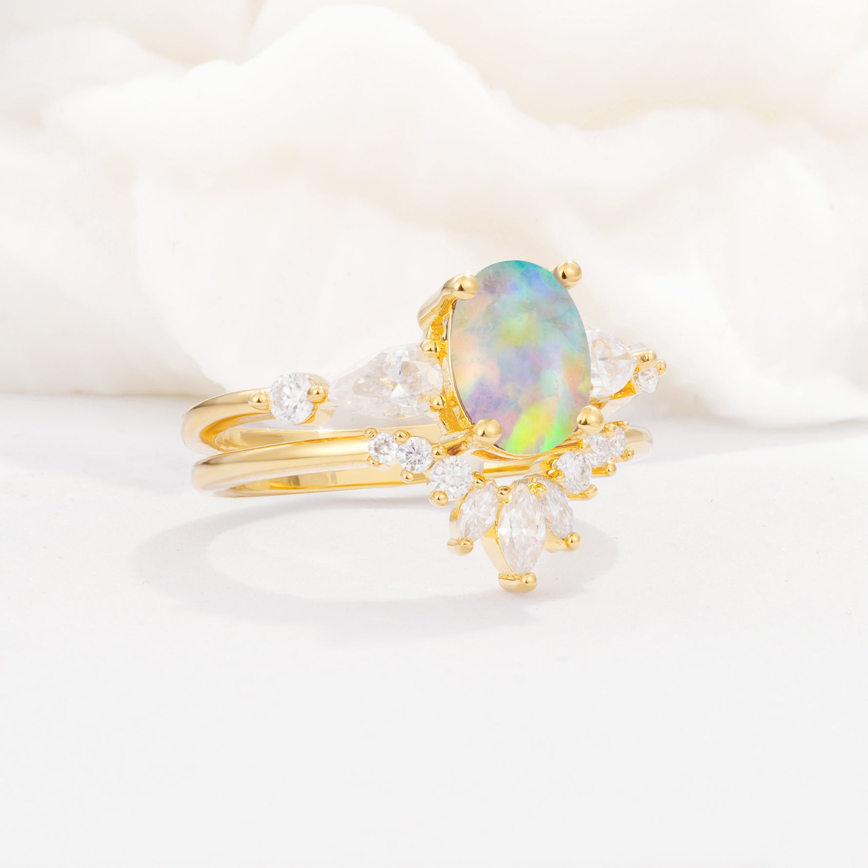 SR17105 Fire Opal Ring - Rose-Gold