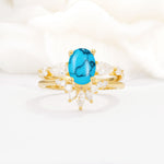 SR17105 Turquoise Ring - Yellow-Gold