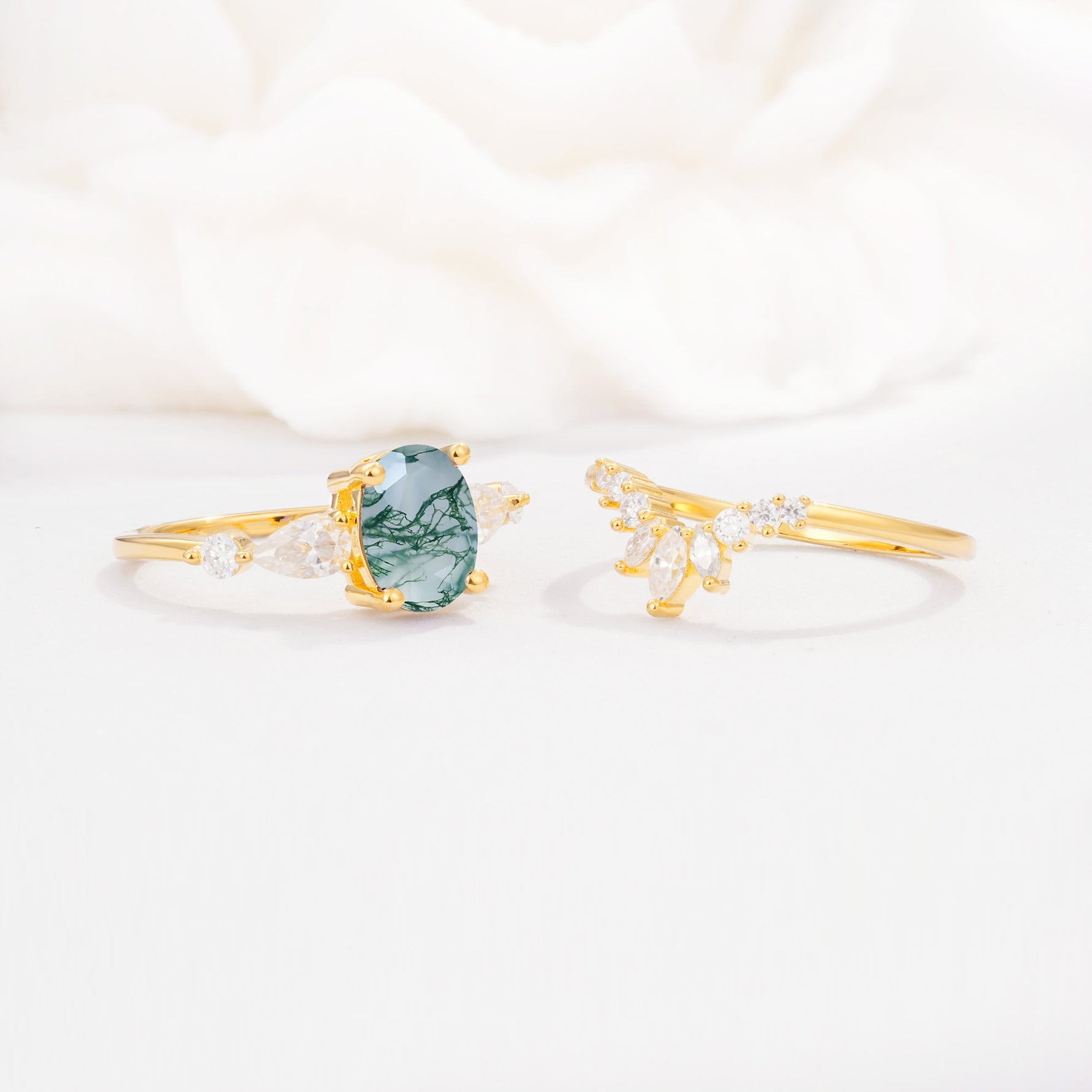 SR17105 Moss Agate Ring - Additional view