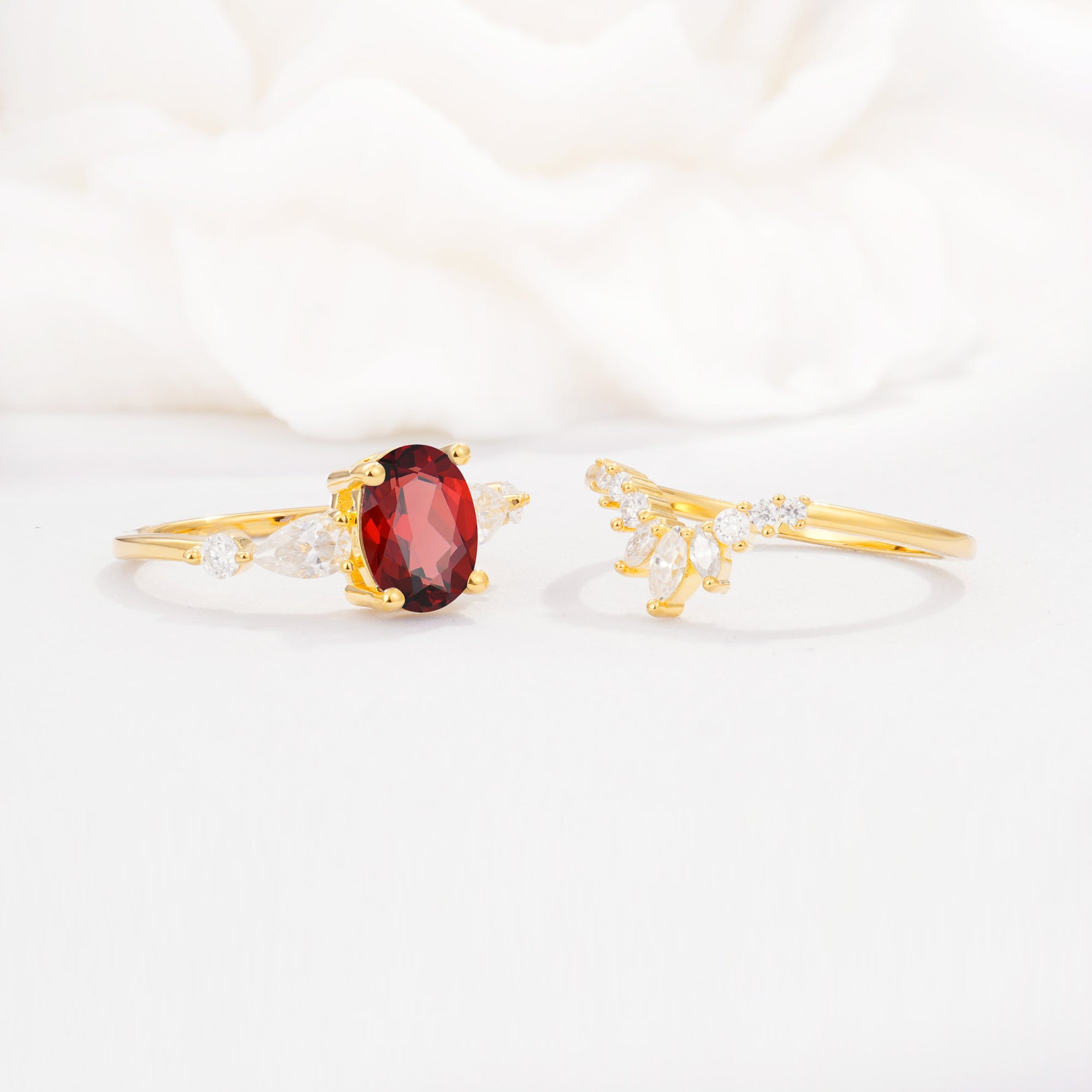 SR17105 Garnet Ring - Additional view