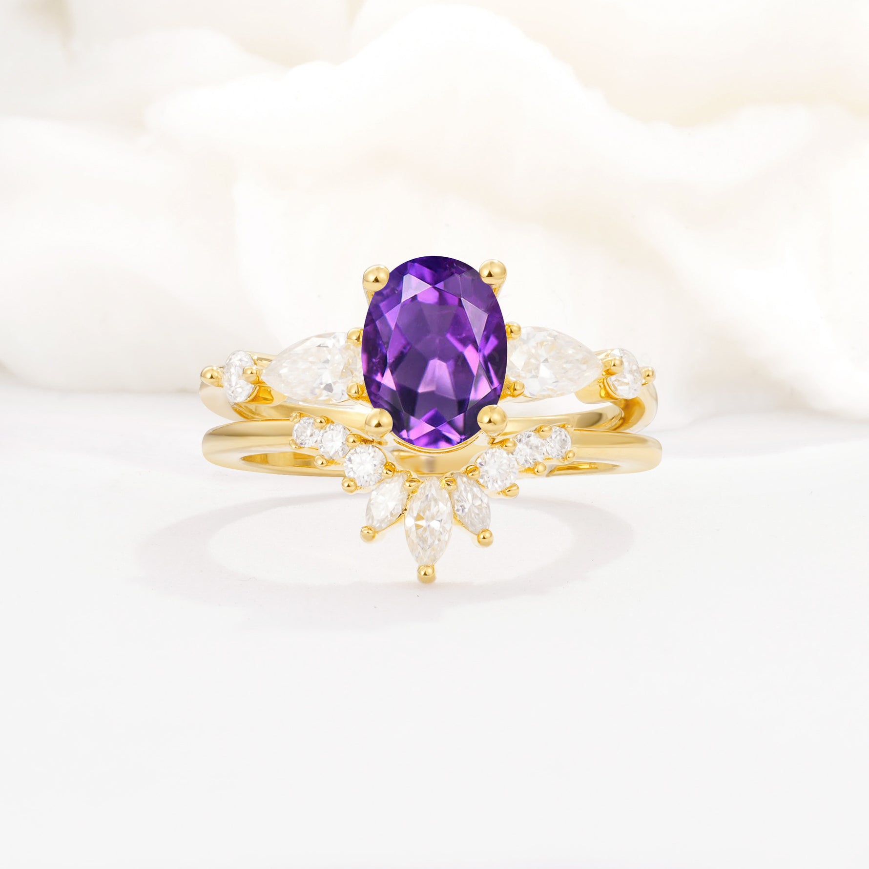 SR17105 Amethyst Ring - Yellow-Gold