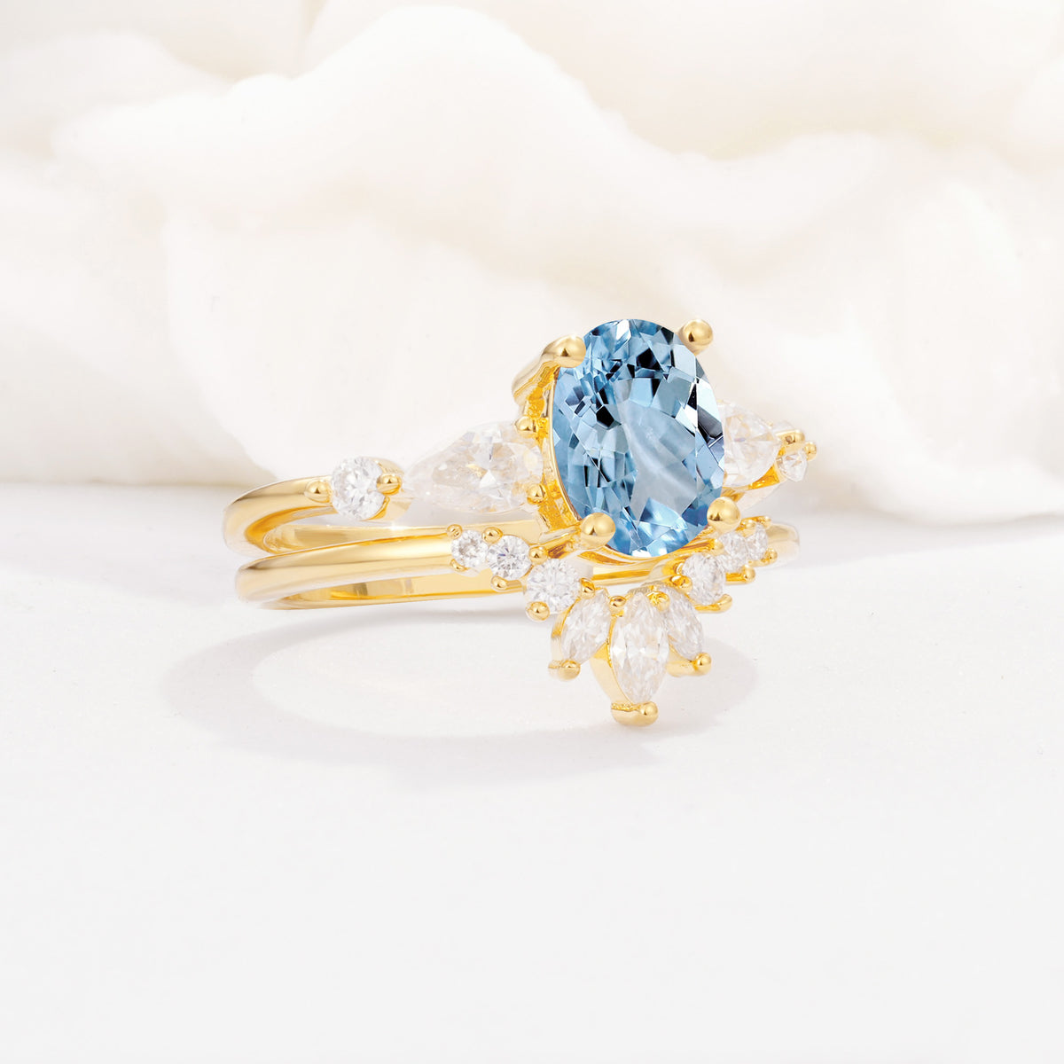 SR17105 Aquamarine Ring - Rose-Gold