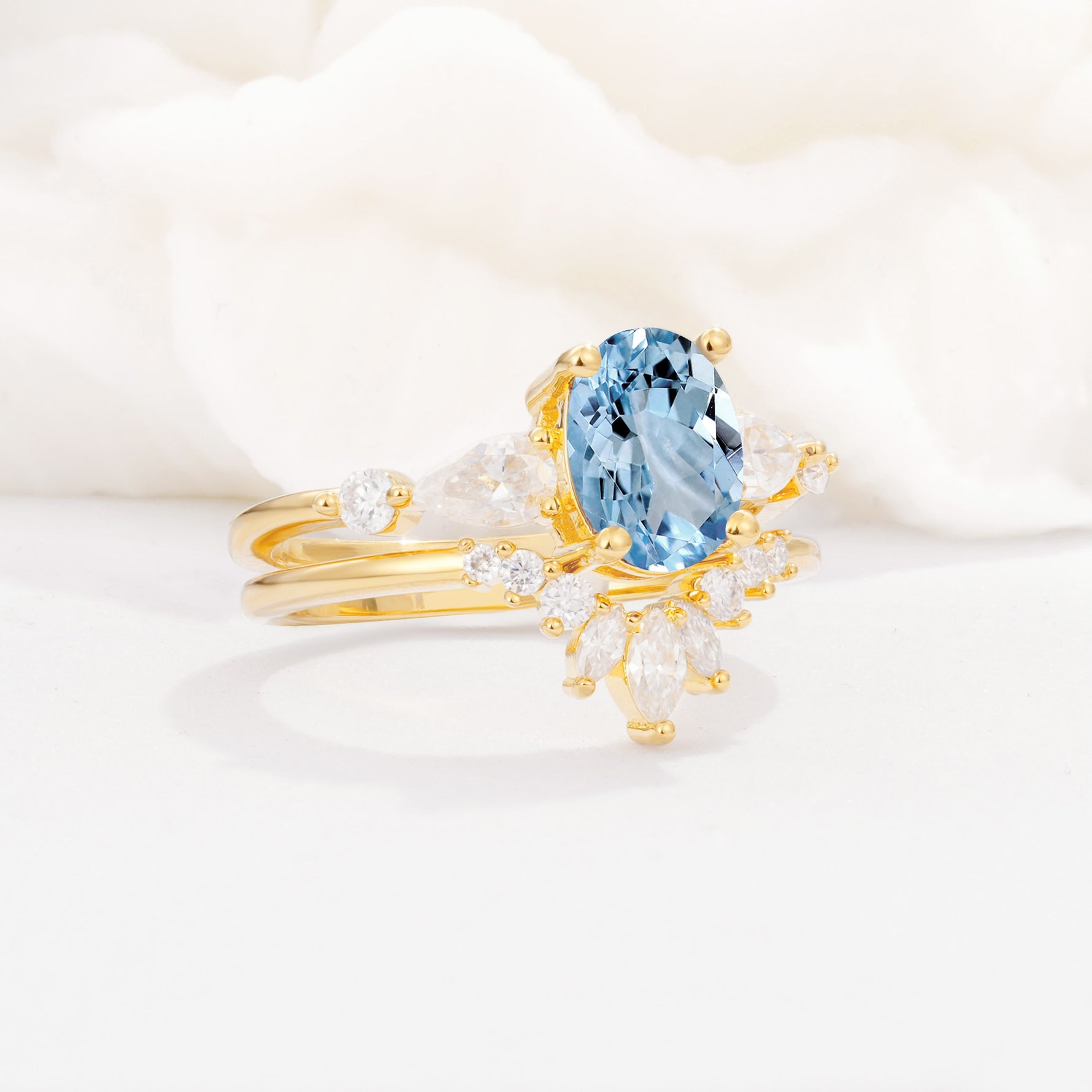 SR17105 Aquamarine Ring - Rose-Gold