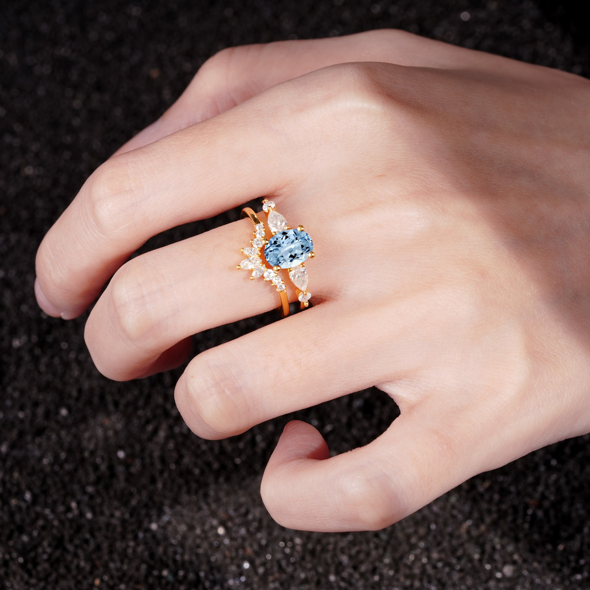 SR17105 Aquamarine Ring - Additional view