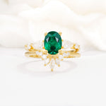 SR17105 Emerald Ring - Yellow-Gold