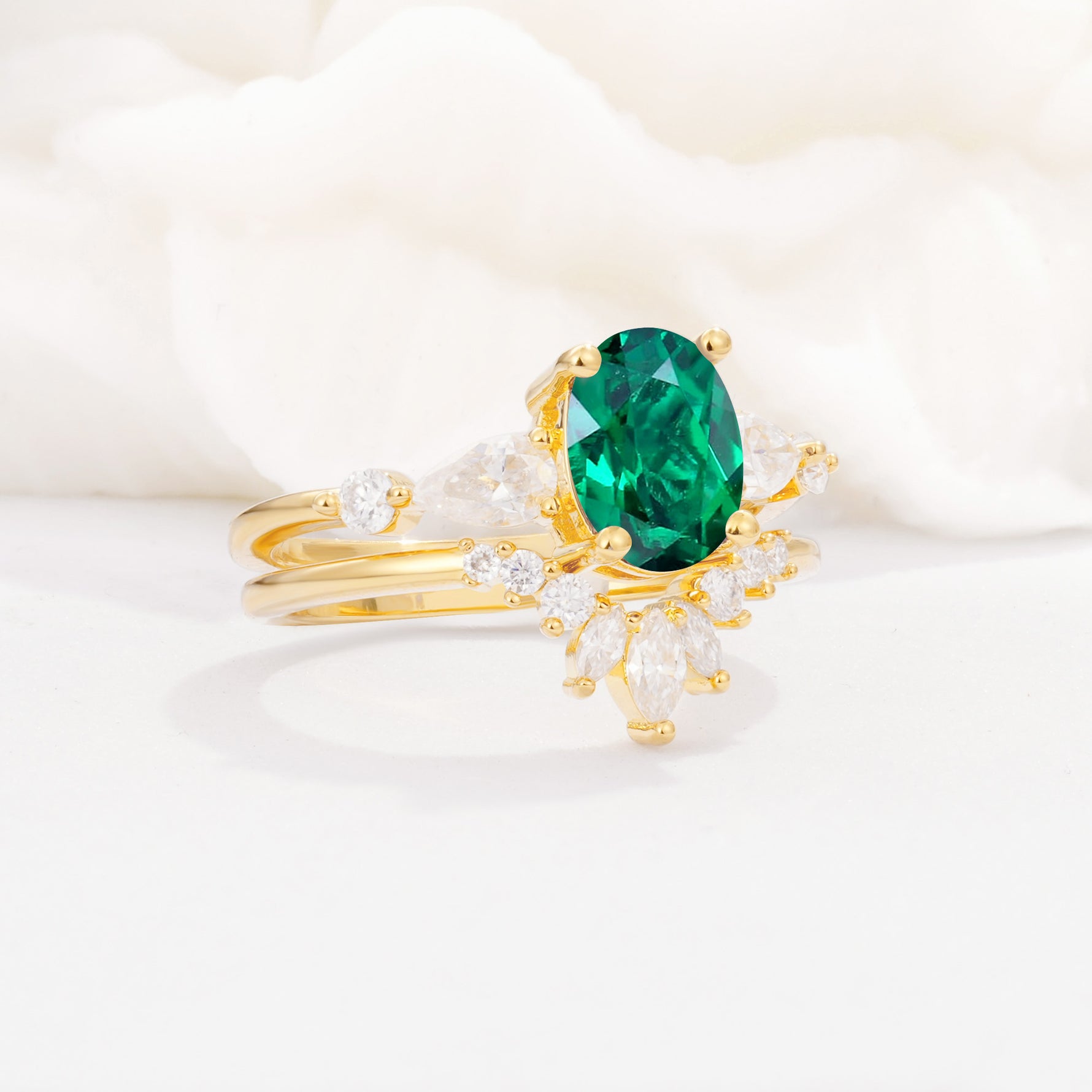 SR17105 Emerald Ring - Rose-Gold