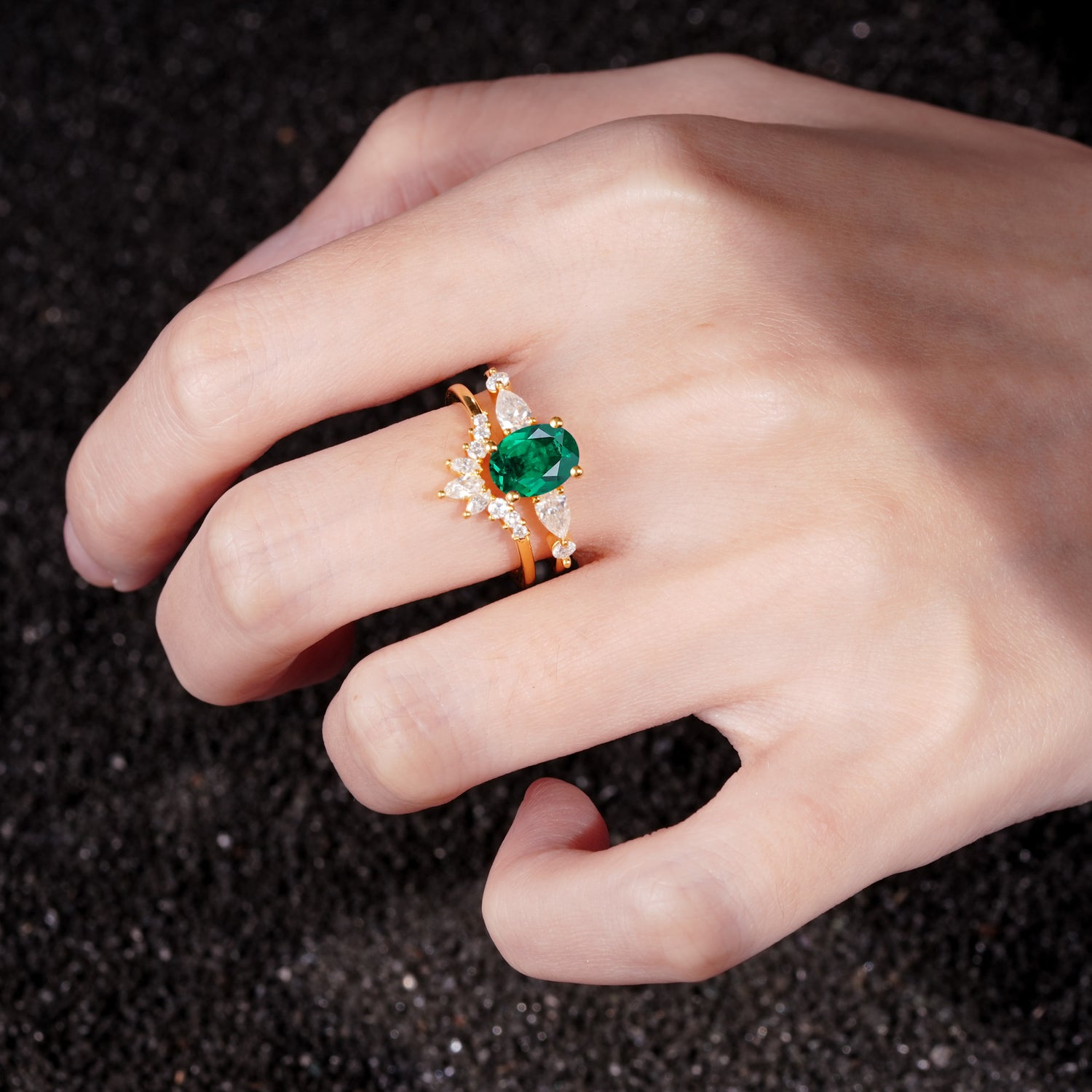 SR17105 Emerald Ring - Additional view