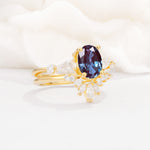 SR17105 Alexandrite Ring - Rose-Gold