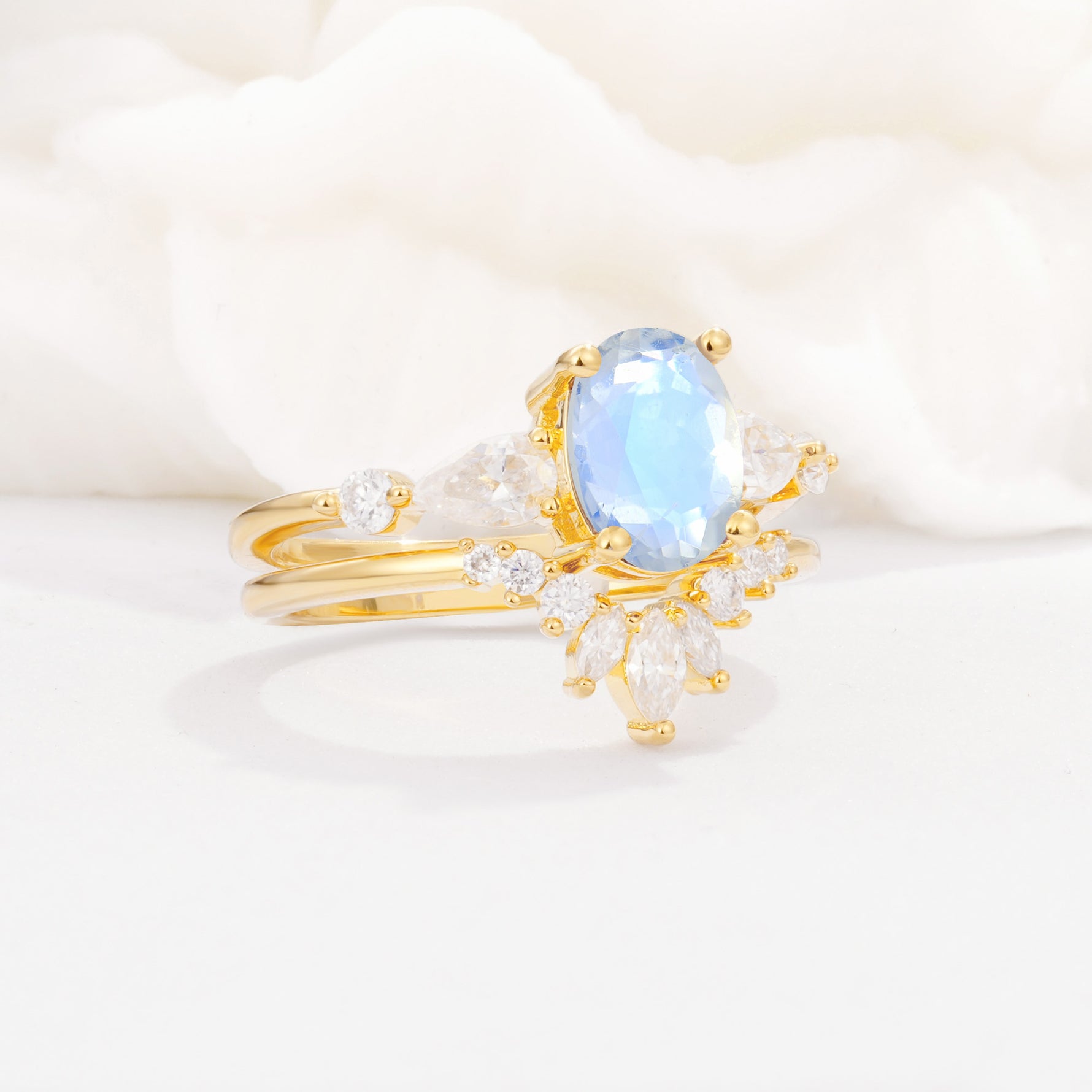 SR17105 Moonstone Ring - Rose-Gold