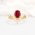 SR17105 Ruby Ring - Yellow-Gold