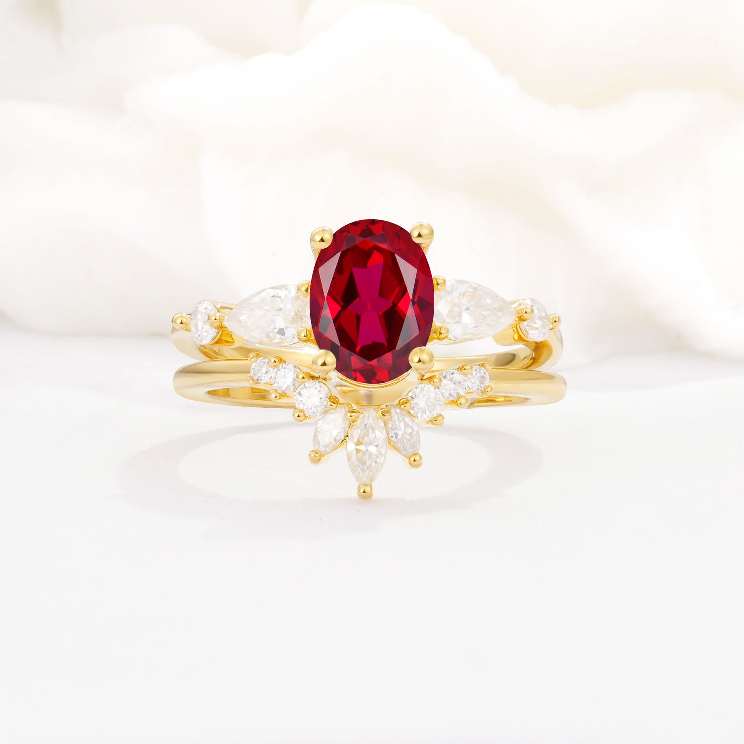 SR17105 Ruby Ring - Yellow-Gold