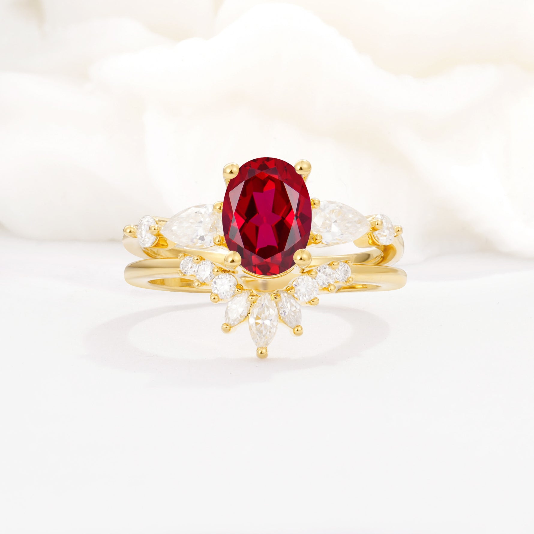 SR17105 Ruby Ring - Yellow-Gold
