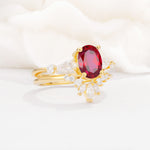SR17105 Ruby Ring - Rose-Gold