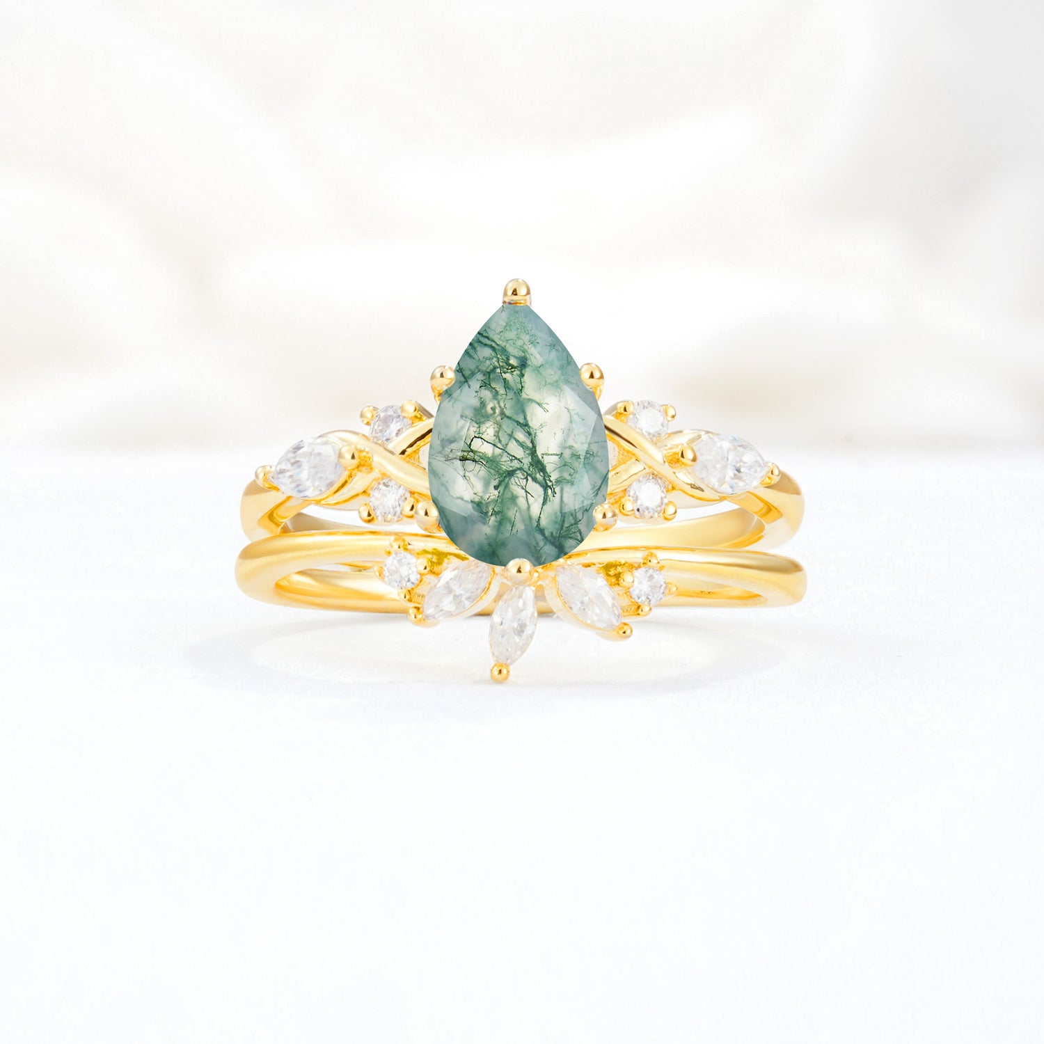 SR17107 Moss Agate Ring - Additional view