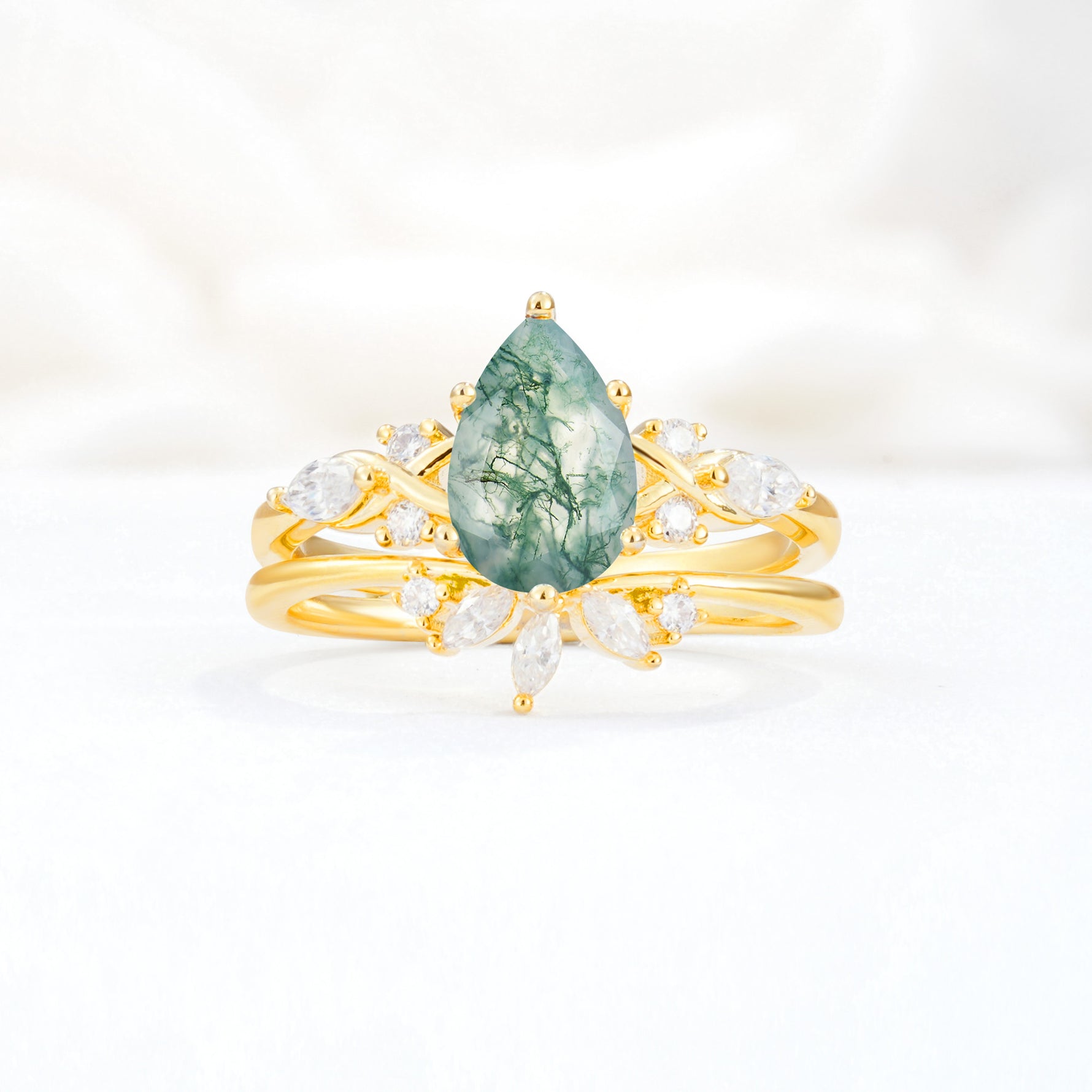 SR17107 Moss Agate Ring - Additional view