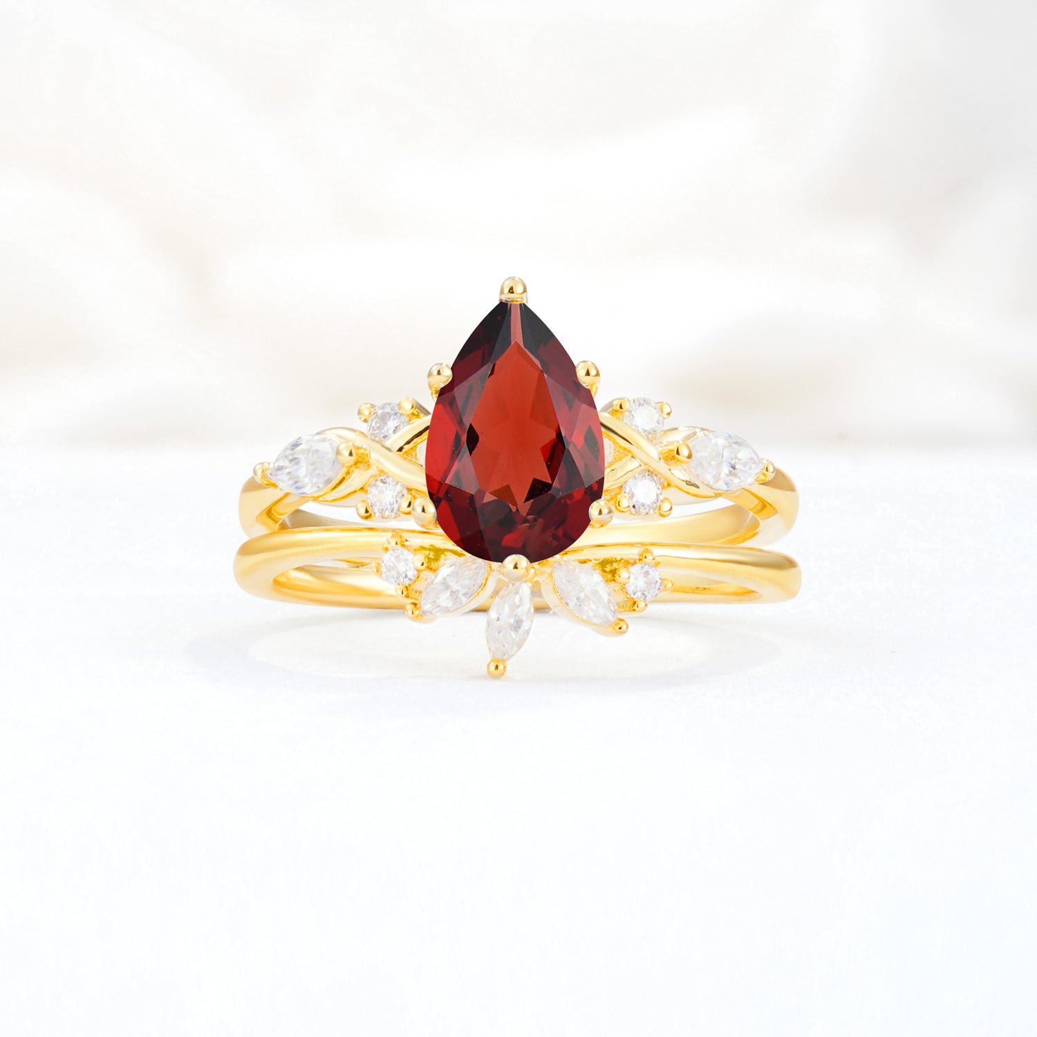 SR17107 Garnet Ring - Additional view