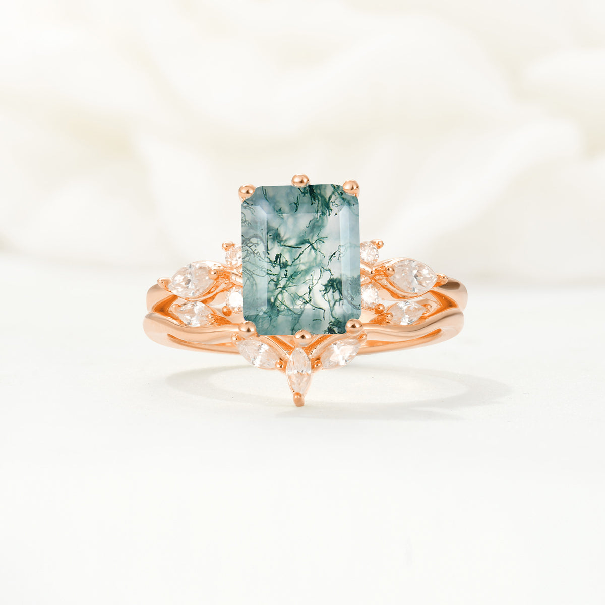 SR17109 Moss Agate Ring - Additional view