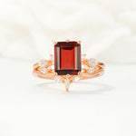 SR17109 Garnet Ring - Additional view