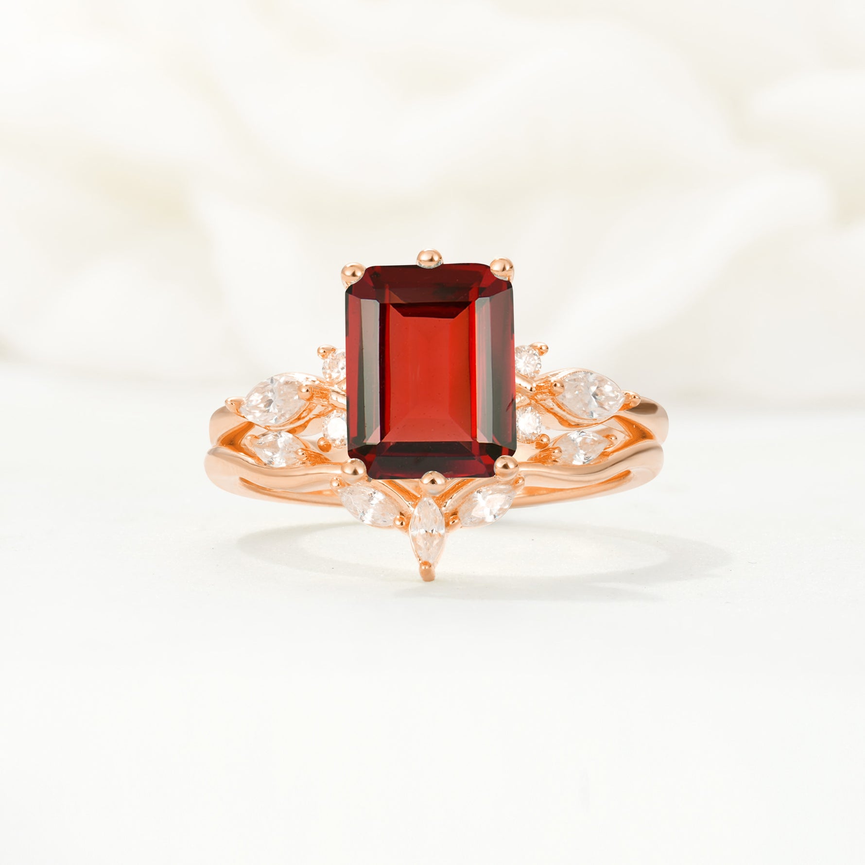 SR17109 Garnet Ring - Additional view