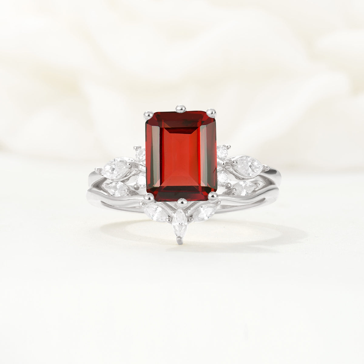 SR17109 Garnet Ring - Additional view