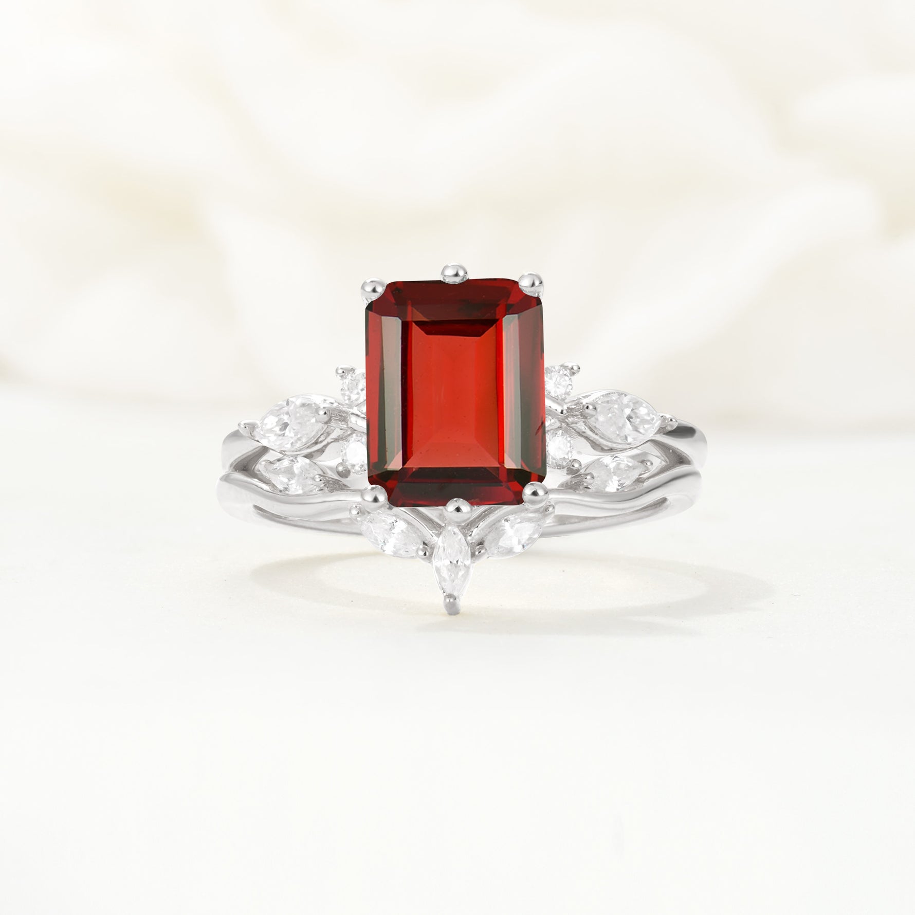 SR17109 Garnet Ring - Additional view