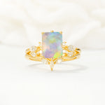 SR17109 Fire Opal Ring - Yellow-Gold
