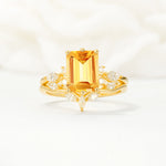 SR17109 Citrine Ring - Yellow-Gold