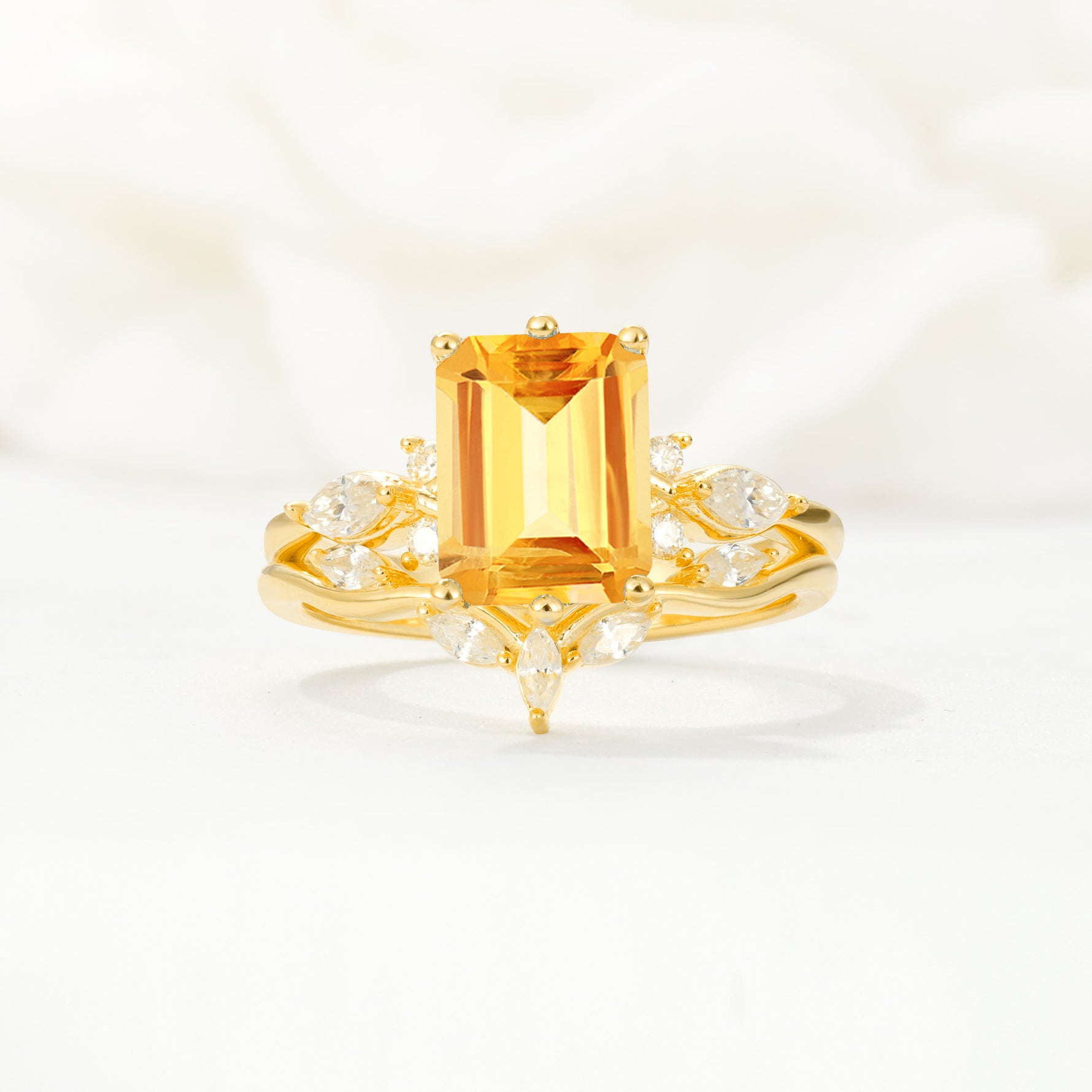 SR17109 Citrine Ring - Yellow-Gold