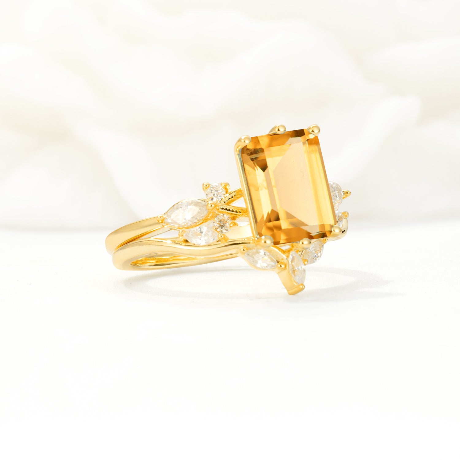 SR17109 Citrine Ring - Rose-Gold