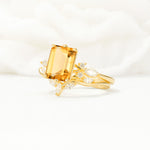 SR17109 Citrine Ring - White-Gold