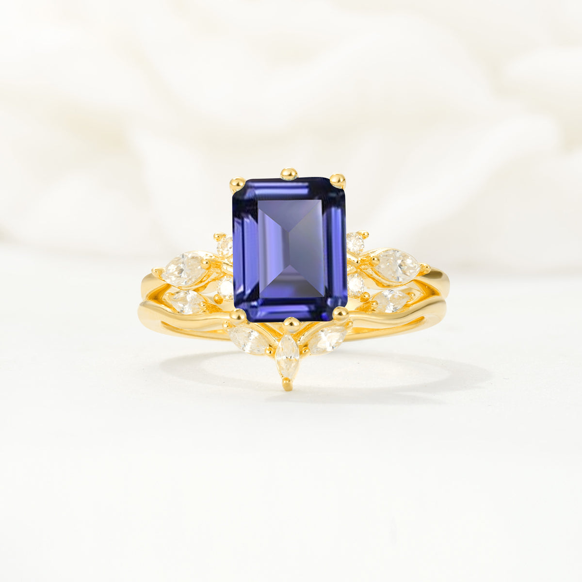 SR17109 Tanzanite Ring - Yellow-Gold
