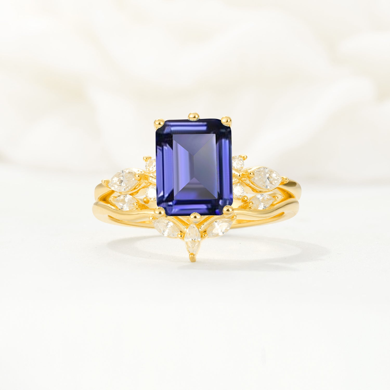 SR17109 Tanzanite Ring - Yellow-Gold