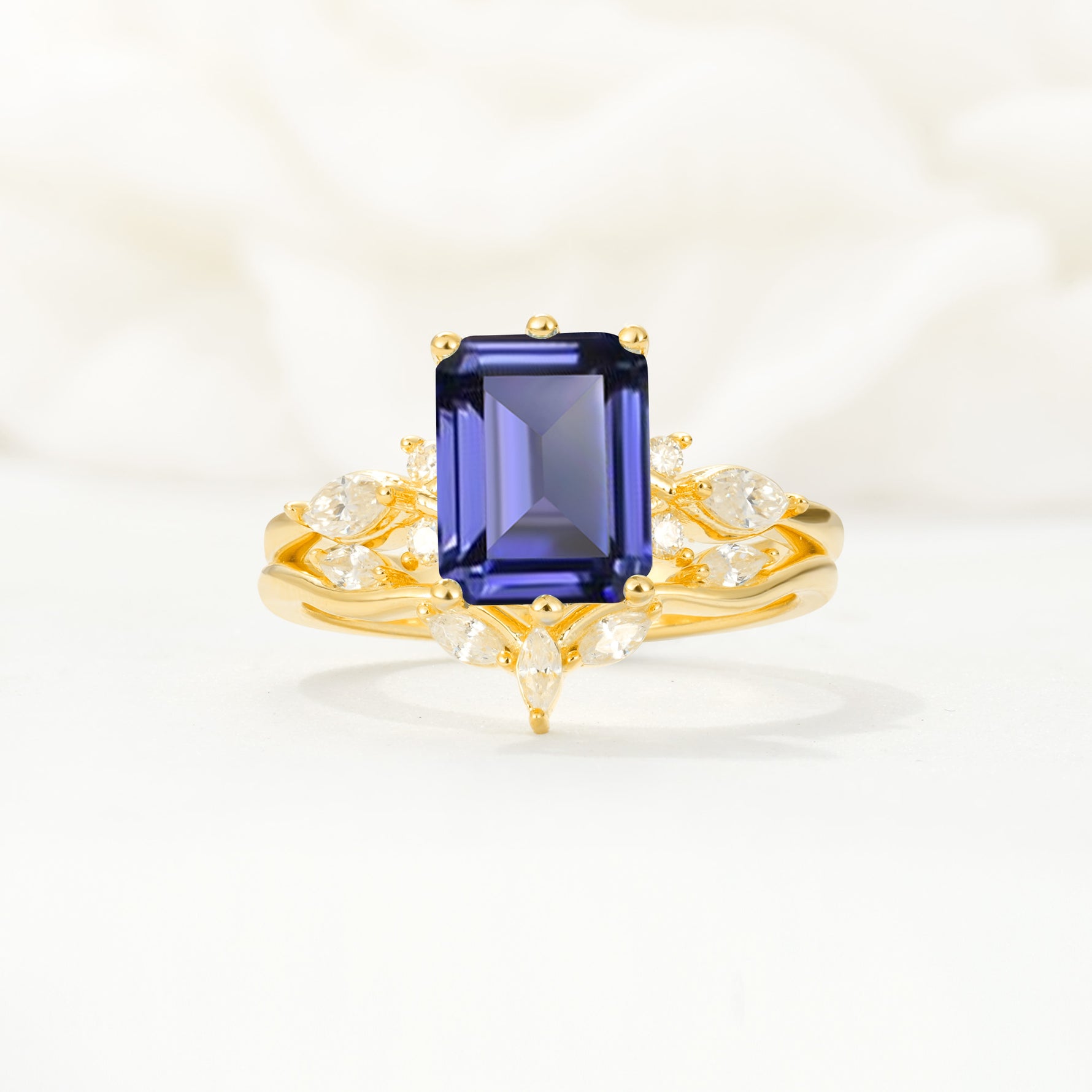 SR17109 Tanzanite Ring - Yellow-Gold