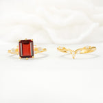 SR17109 Garnet Ring - Additional view