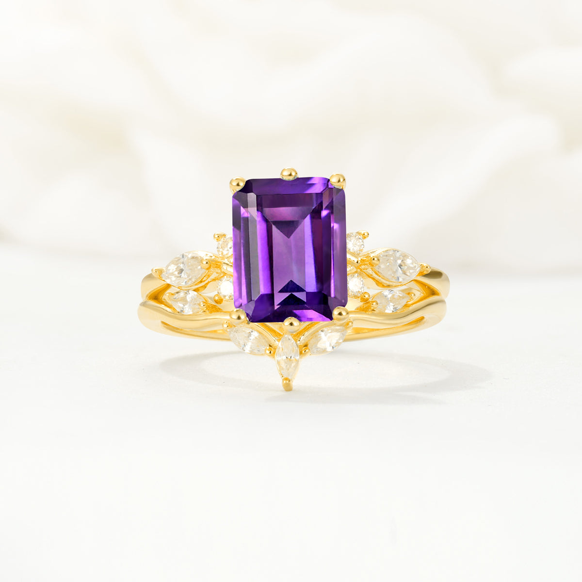 SR17109 Amethyst Ring - Yellow-Gold