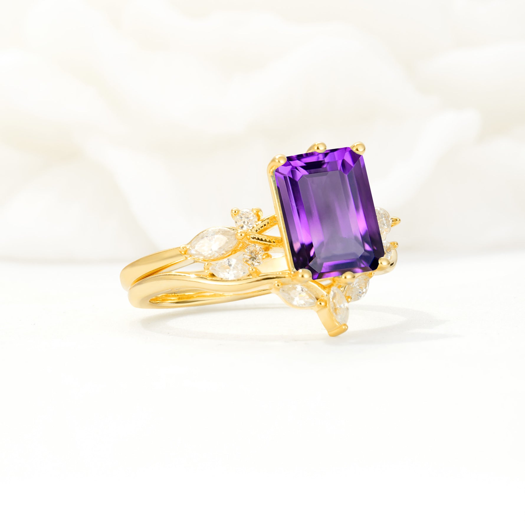 SR17109 Amethyst Ring - Rose-Gold