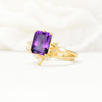 SR17109 Amethyst Ring - White-Gold