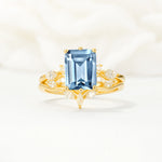 SR17109 Aquamarine Ring - Yellow-Gold