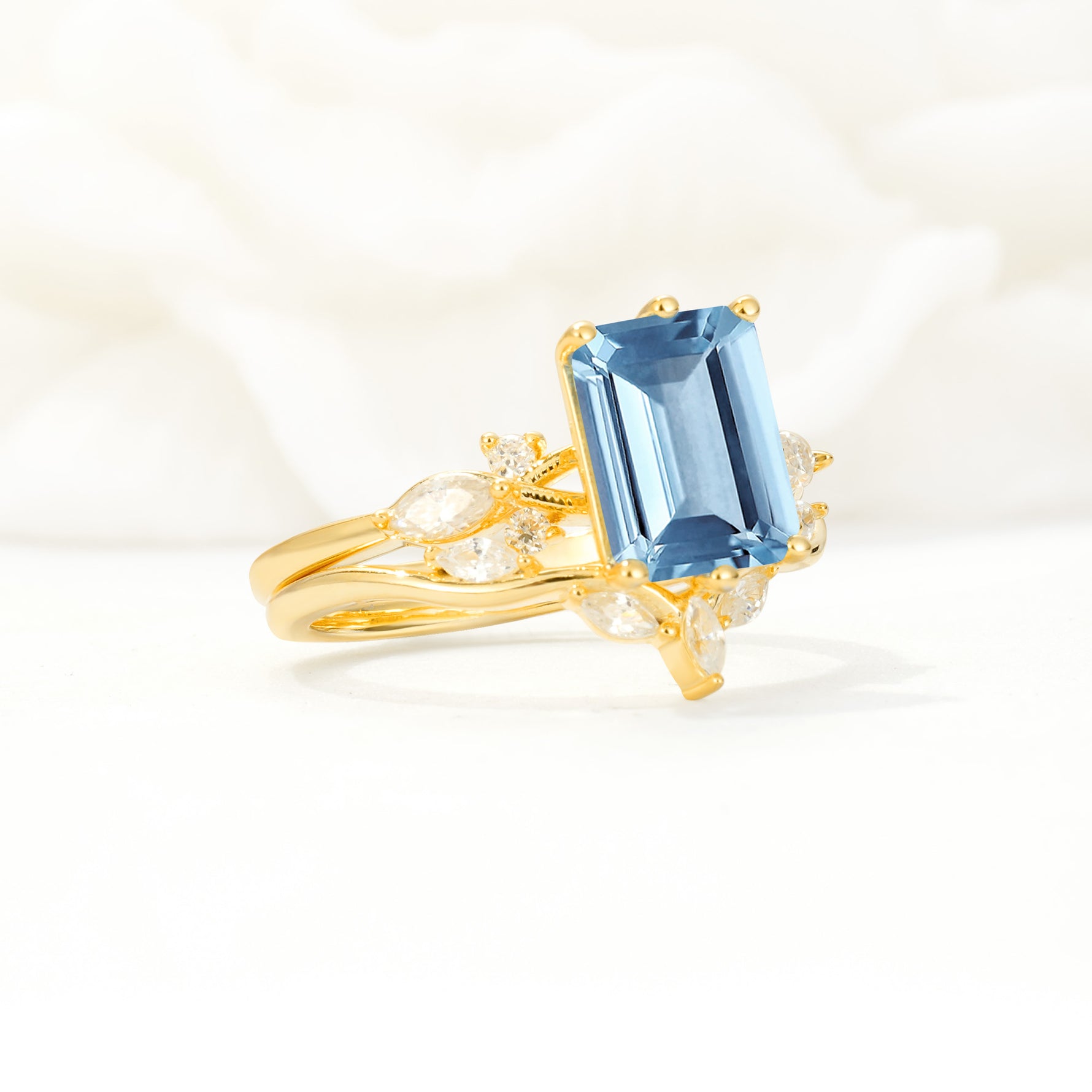 SR17109 Aquamarine Ring - Rose-Gold
